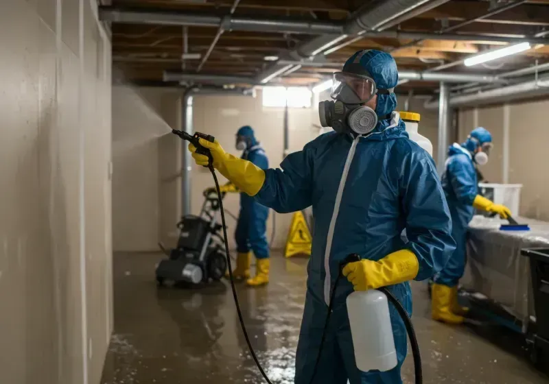 Basement Sanitization and Antimicrobial Treatment process in Auburn, NY